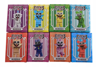 Sada 8 kusov Smiling Critters Poppy 3 bloky